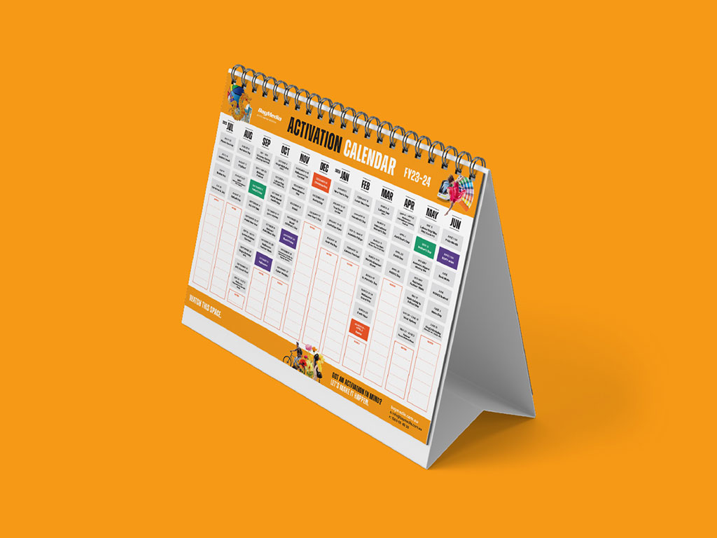 The importance of an activation calendar to plan events