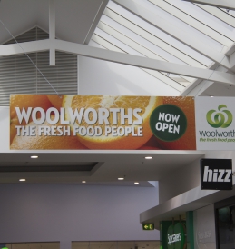 Corflute printed signs for Woolworths